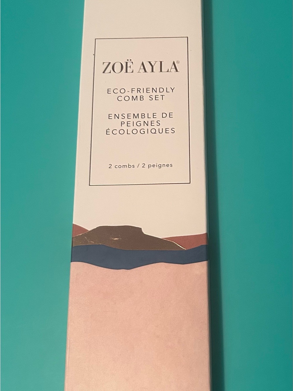 Zoë Ayla Eco-Friendly Comb Set - Pink and Blue